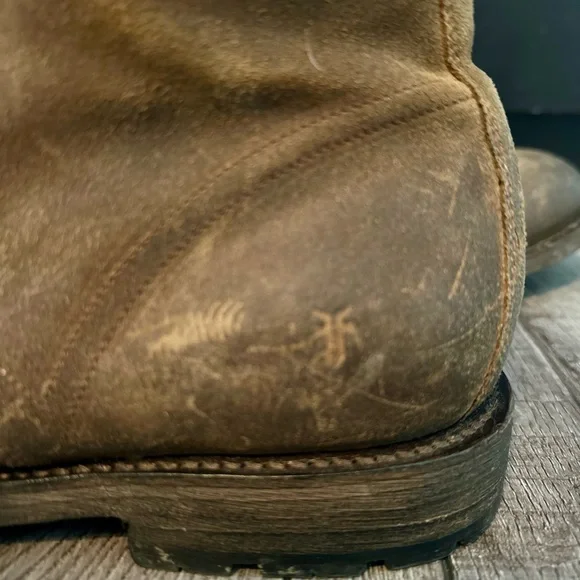 FRYE Men's Brown Leather Lace Up Boots Size 12 - Picture 10 of 14